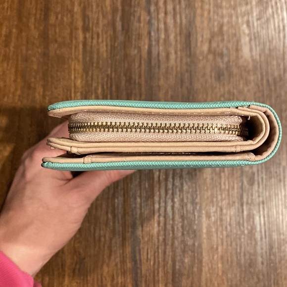 KQueenStar Mint Green/Blush Pink Large Long Wallet - Picture 5 of 16